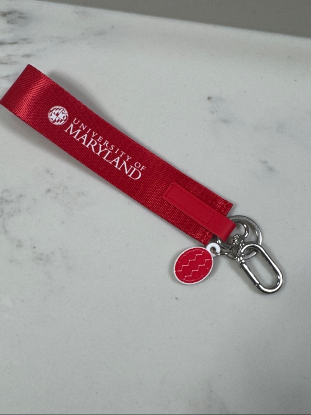 University of Maryland Red Lanyard Keychain UMD